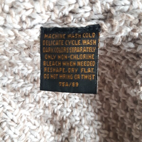 Eddie Bauer SZ M 100% Cotton Beige Men's Crew Neck Pullover Sweater - Picture 6 of 14